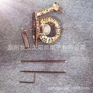 Lámpara Solar de Jardín con Forma de Caracol, de Metal y Hierro, Resistente al Agua, Decoración Portátil para Exteriores, para Iluminación de Caminos y Patios - Product Image 1