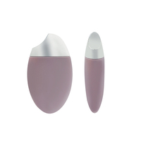 Bouteille en plastique PET rose mignonne en forme d'œuf 50 ml pour crème solaire avec bouchon à vis sérigraphié, légère et portable