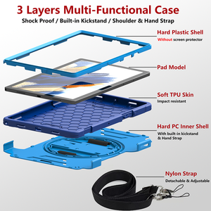 Nouveau design TPU PC hybride Combo 3 couches protecteur de <span class=keywords><strong>tablette</strong></span> pour <span class=keywords><strong>Samsung</strong></span> <span class=keywords><strong>Galaxy</strong></span> <span class=keywords><strong>Tab</strong></span> A8 10.5 2021 X200 X205 étui pare-chocs en caoutchouc - Product Image 3