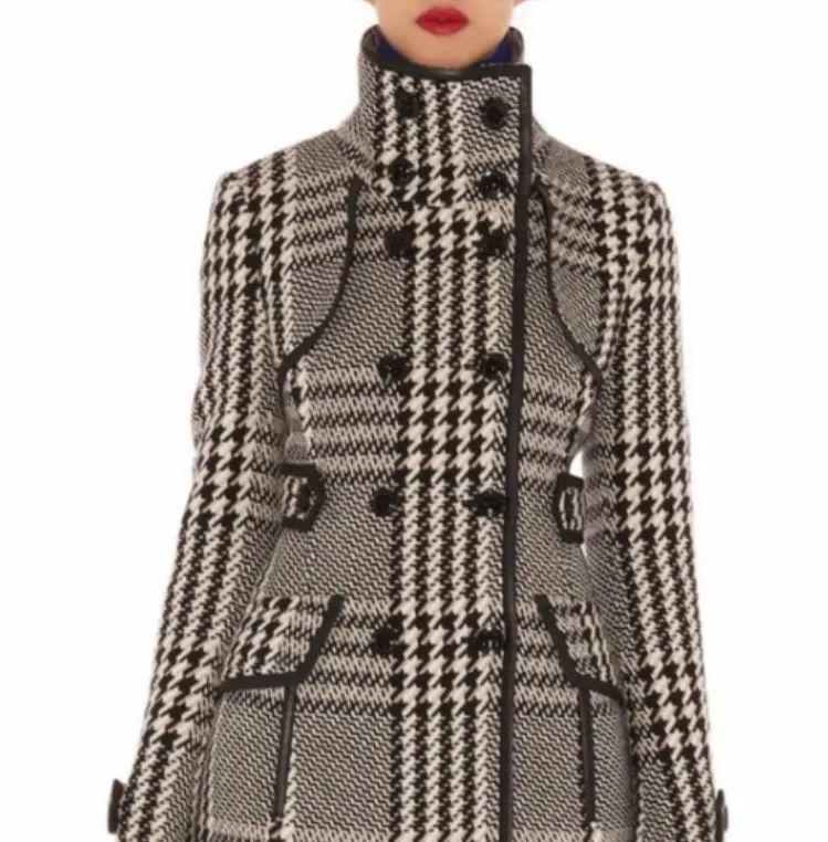 Plaid Trench Coat