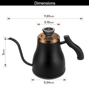 304 acier inoxydable noir 1200ml café goutte à goutte Pot <span class=keywords><strong>col</strong></span> <span class=keywords><strong>de</strong></span> <span class=keywords><strong>cygne</strong></span> <span class=keywords><strong>col</strong></span> <span class=keywords><strong>de</strong></span> <span class=keywords><strong>cygne</strong></span> bouche mince cafetière <span class=keywords><strong>bouilloire</strong></span> - Product Image 2