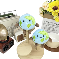 Porte-clés mignon en peluche Terre, pendentif planète de dessin animé, breloque souple pour sac, mini globe pour sacs à dos, voitures, cadeaux