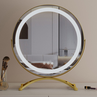 Miroir de maquillage LED intelligent avec cadre rotatif, grand miroir de coiffeuse pour la maison et le salon, éclairage réglable