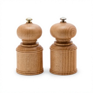 Molinillo de Sal y Pimienta de Madera de Acacia con Perilla Giratoria, Mecanismo Manual de Empuje y Tracción, Ecológico y Duradero - Product Image 3