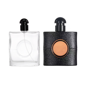 Flacone di Profumo Quadrato in Vetro Nero, Confezione per Fragranze 20ml 50ml 100ml, Bottiglie Vuote di Lusso per Colonia da Uomo con Tappo - Product Image 3