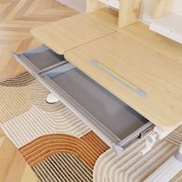 Table d'étude moderne ergonomique en bois à hauteur réglable Étagère pliable pour la maison, le bureau, l'hôtel ou la chambre d'étudiant