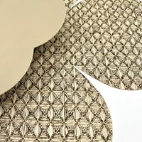 Sets de table tissés en forme de trèfle à quatre feuilles, motif géométrique losanges, résistants à la chaleur, lavables, pour la salle à manger