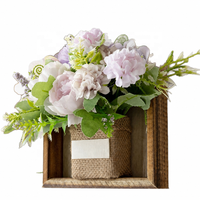 Ensemble de fleurs artificielles à suspendre au mur de style rural
