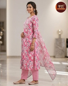Export Quality Cotton Stitched <b>Kurta</b>/Kurti for <b>Ladies</b> Soft Fabric Comfortable Everyday Wear Party Quick Dry Reasonable Price - Product Image 5