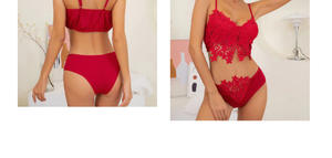 YCH pakaian dalam renda seksi Eropa dan Amerika Serikat dua potong baju Dalaman kamisol plus celana dalam setelan Erotis - Product Image 6