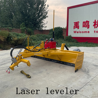 Grattoir de terres agricoles de type 12JP-250 équipé d'un tracteur haute puissance et d'une machine de nivellement laser