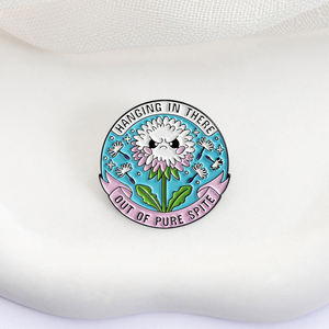 Pin Decorativo con Frase de Humor Caprichoso, Estilo Grumpy Dandelion, para Amantes del Humor, Regalo para Mochila o Ropa - Product Image 3
