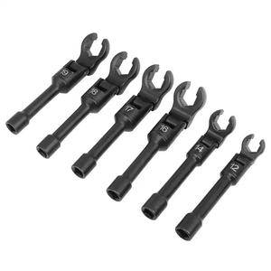 Juego de llaves de anillo de boca abierta 3/8 6PT 6 piezas, llave de vaso flexible para línea de inyector diésel con 12, 14, 16, 17, 18, 19 mm, OEM personalizable - Product Image 3
