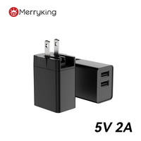 Pengisi Daya USB Adaptor Charger 5Volt 2Amp Bersertifikasi FCC CB Colokan US untuk Kamera Rumah, Produk Terbaru 2024