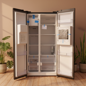 Réfrigérateur intelligent à double porte en verre trempé, sans givre, idéal pour la maison et l'hôtellerie, adapté au refroidissement - Product Image 1