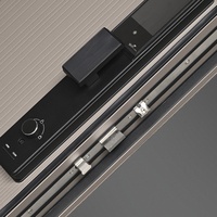 Puerta de Entrada Antirrobo de Acero con Núcleo de Espuma de Poliuretano, Marco Resistente, Cerradura Inteligente, Impermeable e Ignífuga para Uso Exterior en Apartamentos