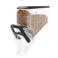 Distributeurs de céréales, de noix et de grains en plastique bien montés pour les supermarchés et les magasins de détail, bacs pour aliments secs en vrac