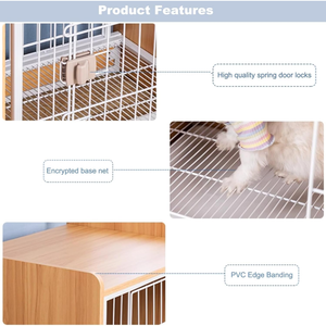Cage pour chien <span class=keywords><strong>en</strong></span> <span class=keywords><strong>bois</strong></span> de haute qualité avec serrure à ressort, confortable et sécurisée pour chiens de petite et moyenne taille - Product Image 6