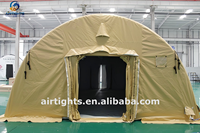 Tentes gonflables de camouflage géant personnalisé de structure gonflable extérieure de fournisseur professionnel d'abri de secours de réfugié