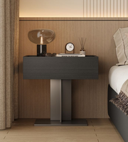 Nouvelle table de chevet en bois massif avec 2 tiroirs, style élégant et luxueux, meuble de rangement pour la maison, style simple