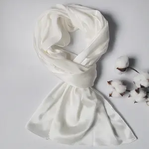 Frühling Chinesischen Gewohnheit 100% Silk Satin Plain White Silk Schals Für Malerei