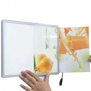 Custom Size Cinema Movie Poster Frame Coffee Fast Food Display Hanging Counter Menu Board Led Advertising Light Box