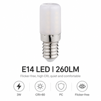Ampoule LED E14 3W 220-240V PC 260LM 2700K/6000K 32SMD 360 Degrés Sans Scintillement Remplace les Halogènes pour Lustre CE LVD RoHS Résidentiel