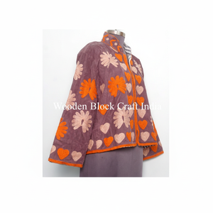 เสื้อแจ็คเก็ตปักลายโบฮีเมียนแบบใหม่ ติดกระดุม แจ็คเก็ตสไตล์บันจารา ผ้าฝ้ายหลากสี งานฝีมือโดดเด่น สะดุดตา ยาว - Product Image 1