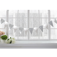 Lot de 12 guirlandes triangulaires en papier doré style INS, 13x18cm, pour mariage