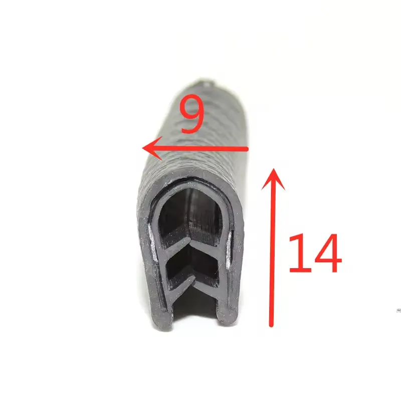 Profil en caoutchouc PVC EPDM en forme de U personnalisé bande d'étanchéité joint de garniture de bord de tôle pour la protection automobile