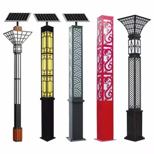 <b>Solar</b> LED Garden <b>Bollard</b> <b>Light</b> IP65 Water-Resistant Aluminum Sensor 4100K Neutral White Outdoor Path Lamp Large Size Dimmable - Product Image 3