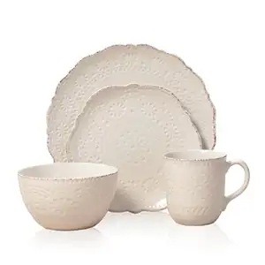 Elegante Set di 4 Set di stoviglie in ceramica ciotola per piatti di Design europeo