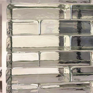 Vente en gros Bloc de <span class=keywords><strong>verre</strong></span> lisse personnalisé <span class=keywords><strong>Brique</strong></span> de <span class=keywords><strong>verre</strong></span> transparente cristalline pour entrée chambre cuisine salon cloison murale - Product Image 1