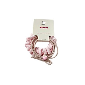 Juego de Lazos para el Cabello Xinyue, Bandas Elásticas de Nailon para Cola de Caballo, Rosa, Azul, Morado, Verde, Paquete de 3, Uso Diario, Alta Elasticidad - Product Image 5