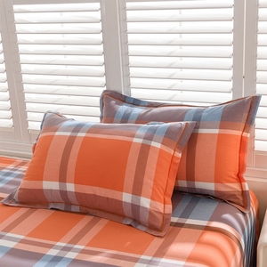 Bộ chăn ga gối cotton cỡ Queen/King họa tiết ca rô, siêu mềm mại, gồm 4 món, nhiều tùy chọn - Product Image 2