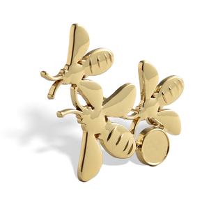 Pin Metálico Chapado en Oro con Diseño de Flor de Abeja, Duradero, Directo de Fábrica, a Bajo Precio - Product Image 6