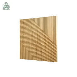 MUMU Interior Facade Composite Wainscoting Modern Decorative Siding Panel Internal Wood Wall Slatted Cladding