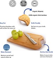 Planche à découper en bambou de qualité supérieure avec rainure pour les jus