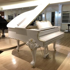 Piano de Cola Antiguo de Estilo Barroco Blanco Mate en Venta SG-152WB - Product Image 4