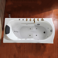 Baignoire à remous japonaise autoportante en acrylique pour adultes, avec jets d'air, massage, 1 personne, fabricant de baignoires chaudes