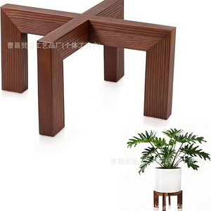 Soporte moderno para plantas de madera de pino, estructura resistente para uso en interiores y exteriores del hogar. - Product Image 5