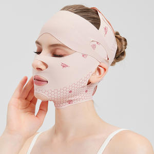 Venta al por mayor herramienta de belleza transpirable comodidad V línea de elevación máscara barbilla mejilla adelgazamiento vendaje con máscara de <span class=keywords><strong>ojos</strong></span> - Product Image 1