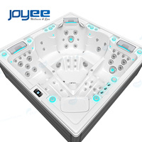 Spa extérieur design moderne, bain à remous carré, spa familial en acrylique JOYEE, piscine de massage, Spabad
