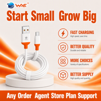 Câble en silicone WHALE 10A OD4.5 USB-MICRO, câble OD4.5mm, charge rapide, transfert de données, fil de cuivre pur, anti-casse, original