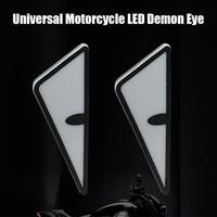 Phares de Moto Universels à LED Effet « Yeux de Diable », Projecteur Miniature pour Moto, Lentille, Lumières Décoratives de Voiture