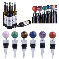 Bouchon de bouteille de vin sous vide en cristal de quartz rose et améthyste, pierre brute Druzy de haute qualité, pierre précieuse de guérison, avec boîte personnalisée avec logo, cadeau