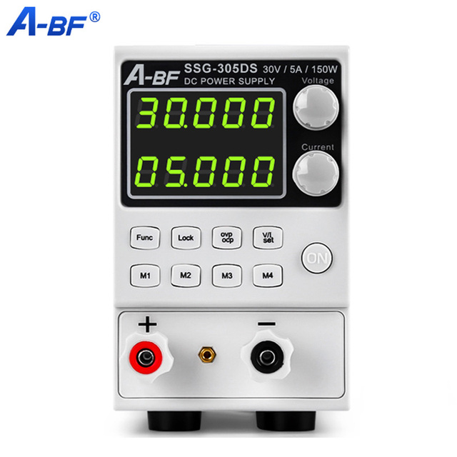 A-BF SSG-305DS Dual 5-digit LED Memory Function 30V 5A Adjustable Programmable 150W OEM Laboratory Bench Power Supply