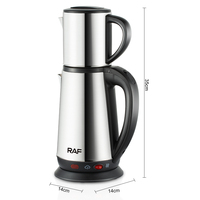 RAF R.7965 chauffe-eau électrique classique en acier inoxydable cruche bouteille durable chaleur bouilloire à ébullition rapide