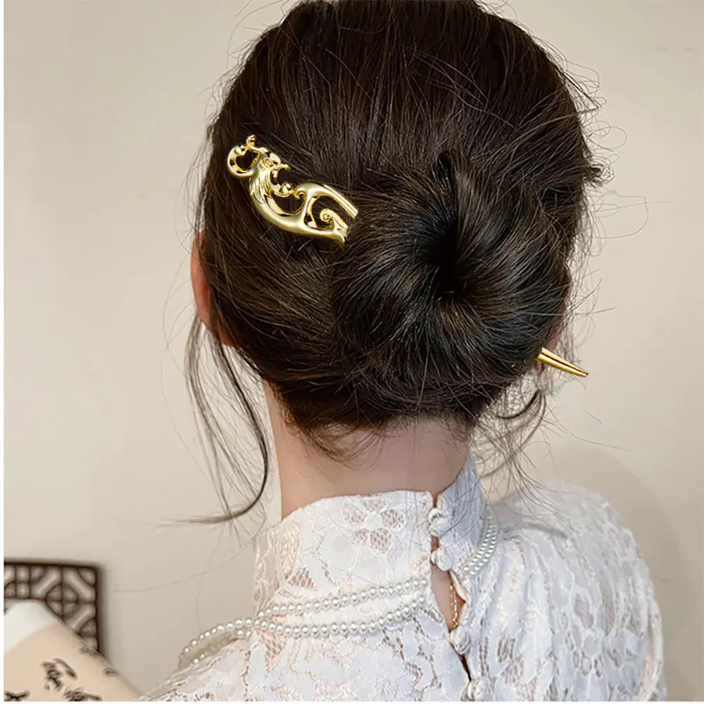Retro Chinese Phoenix Tassel Hair Clip For Women Hair Stick Pins Flower Handmade Hairpins Charm Jewelry Accessories Hair woman
