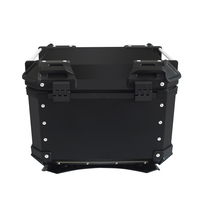 Boîtier supérieur de moto en aluminium de conception argentée 45L boîtier supérieur de grande capacité avec fonction étanche